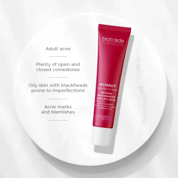 Acnaut Triple Active Cream with Retinol, Azelaic acid and Niacinamide, 30 ml - Image 2