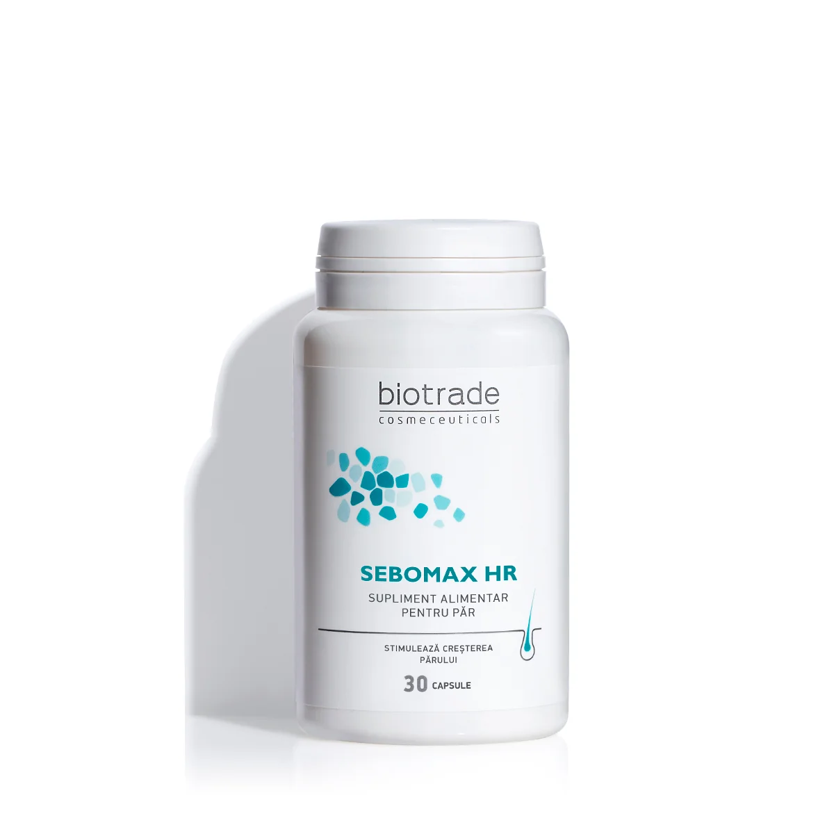 Sebomax Hair Regrowth capsule împotriva căderii părului cu Biotina, Zinc și Seleniu