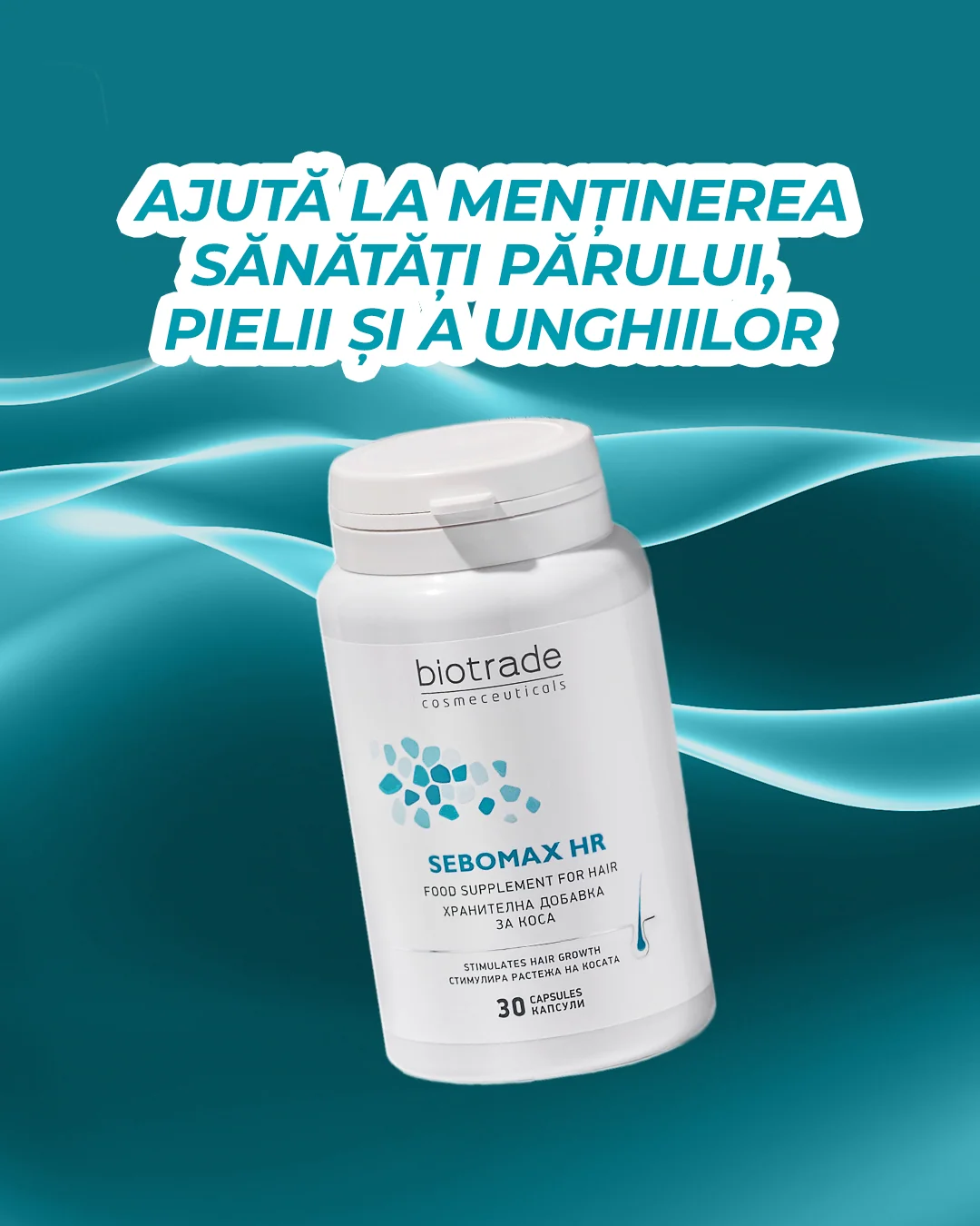 Sebomax Hair Regrowth capsule împotriva căderii părului cu Biotina, Zinc și Seleniu - Image 3